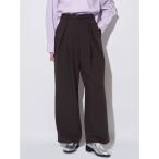 パンツ クロスタックワイドパンツ レディース