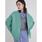 ジャケット ノーカラージャケット フォルムショートウールコート レディース