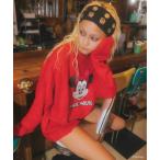 ニット セーター 「Disney/ディズニー/ミニーマウス」サテン刺しゅうニット レディース メンズ