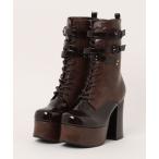 ブーツ 「YOSUKE/ヨースケ」厚底レースアップミドルブーツ レディース