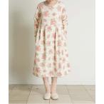 ルームウェア 部屋着 キッドブルー -裏シャギーオータムローズ -長袖ワンピース -KRCR532 -kidblue レディース