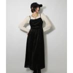 ワンピース シャーリングベロアキャミワンピース