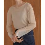 ショッピングバブ tシャツ 袖シアーラメベーシックカットソートップス レディース