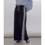 ショッピングベロア パンツ アシメサイドレースベロアパンツ レディース