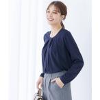 ブラウス シャツ タイ付カットソーノーカラーシャツ（トールサイズ） レディース