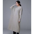 ワンピース 「ロング丈/ゆったりシルエット」テントライン ニットワンピース