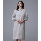 ワンピース 「洗える/ストレッチ」ツイードジャージワンピース