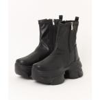 ブーツ 「YOSUKE/ヨースケ」厚底ストレッチショートブーツ レディース