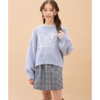 ニット セーター ジャガードシャギーロゴニット キッズ 子供服 女の子