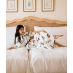 ワンピース クラシックフラワープリント7分袖ワンピース