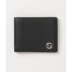 ショッピングgucci 「GUCCI」 インターロッキングG 二つ折り 財布 - ブラック メンズ