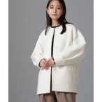 ショッピングnano 「NANO universe」 ノーカラーコート M オフホワイト レディース