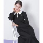 ショッピングSTUART ワンピース 長袖ポロネックニットワンピース