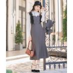 ワンピース フリルショルダーマーメイドワンピース