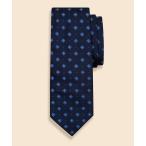 ネクタイ シルクサテン　フラワーモチーフタイ