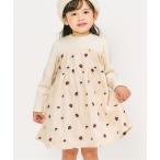 ショッピングワンピ ワンピース 「リンク/ジュニア対応」刺繍ティアードドッキングワンピ キッズ 子供服 女の子