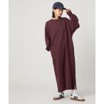 ショッピングマキシ丈ワンピース ワンピース 「CITEN」ソデギャザースウェットワンピース