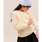 トレーナー  「KIDS/キッズ」ギンガムチェックリボンスリーブ裏毛トップス キッズ 子供服 女の子