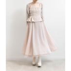 ワンピース ペプラムリボンワンピース