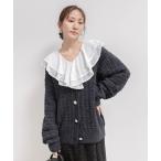 カーディガン ラメファンシーヤーンニットカーディガン レディース