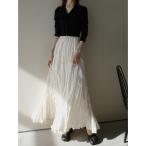 ショッピングロングスカート スカート 「RE ARRIVAL」ワッシャーボリュームロングスカート/アイボリー