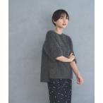 ニット セーター フォックスカシミヤ ハーフスリーブ Tニット レディース