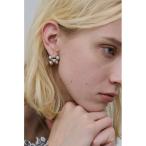 ピアス ラウンドボールフラワーモチーフピアス レディース