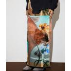 ショッピングプリント スカート PRE-SENT PRINT VELOUR NARROW SKIRT / プレセントプリントベロアナロースカート