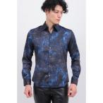 シャツ マーブルクロコダイルプリントシャツ メンズ