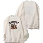  футболка тренировочный [Tom & Jerry/ Tom & Jerry ] искусство Work дизайн обратная сторона ворсистый SaGa la нашивка вырез лодочкой длинный рукав su