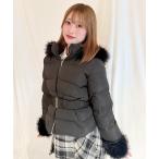 ダウンコート ダウンジャケット ショートウエストマークダウンコート レディース