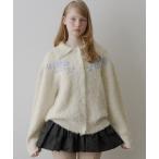 ショッピング花柄 カーディガン 「HEIREN」モヘアタッチ刺繍入りカーディガン レディース