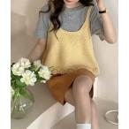 ショッピングAライン ベスト ジレ ニットベスト レディース 編み Aライン レディース