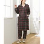 ショッピングマタニティ マタニティ 「マタニティウェア」袖がロールアップできるビエラ起毛　前開きパジャマ　ルームウェア
