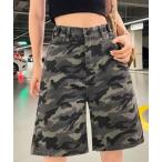 パンツ 迷彩柄ハーフバギーパンツ レディース