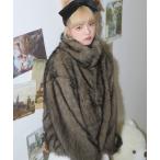 ショッピングブルゾン ブルゾン アウター ミックスカラーフェイクファーブルゾン レディース