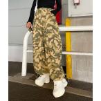 パンツ 迷彩ワイドパンツ レディース