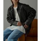 レザージャケット ライダース ヴィンテージ　フェイクレザージャケット レディース