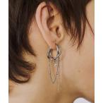 ショッピングピアス ピアス ハング マルチ チェーン ビジュー ピアス レディース