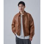 ショッピングレザー ブルゾン アウター フェイクレザー A-2 ブルゾン メンズ