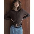 カーディガン 「2025AW COLLECTION」配色アルパカタッチニットカーディガン レディース