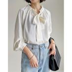 ショッピングリエディ ブラウス シャツ 「接触冷感」「UVカット」ポーラボウタイ2WAYスリーブブラウス レディース