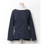 「Uhr」 長袖ブラウス - ネイビー 