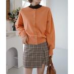 「SHOPLIST styled by DHOLIC」 「alma design」ニットカーディガン FREE オレンジ レディース