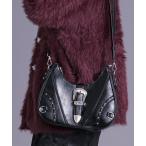 ショルダーバッグ バックルベルトハーフムーンショルダーバッグ メンズ レディース