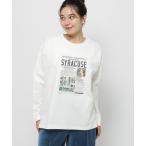 tシャツ バック布帛フォトプルオーバー レディース