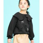 ショッピングセラフ トレーナー  「ジュニア対応」襟付き風パールリボントレーナー キッズ 子供服 女の子