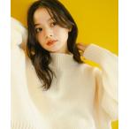 ショッピングハイネック ニット セーター バック スリット ハイネック レディース