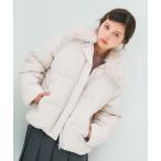 ショッピングダウンベスト ダウンベスト ベスト 「先行予約」ファーカラー付き・ダウン見え中綿 ジャケット レディース