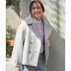 ピーコート pコート 「2WAY」ブークレーシャギーラメ アウター レディース